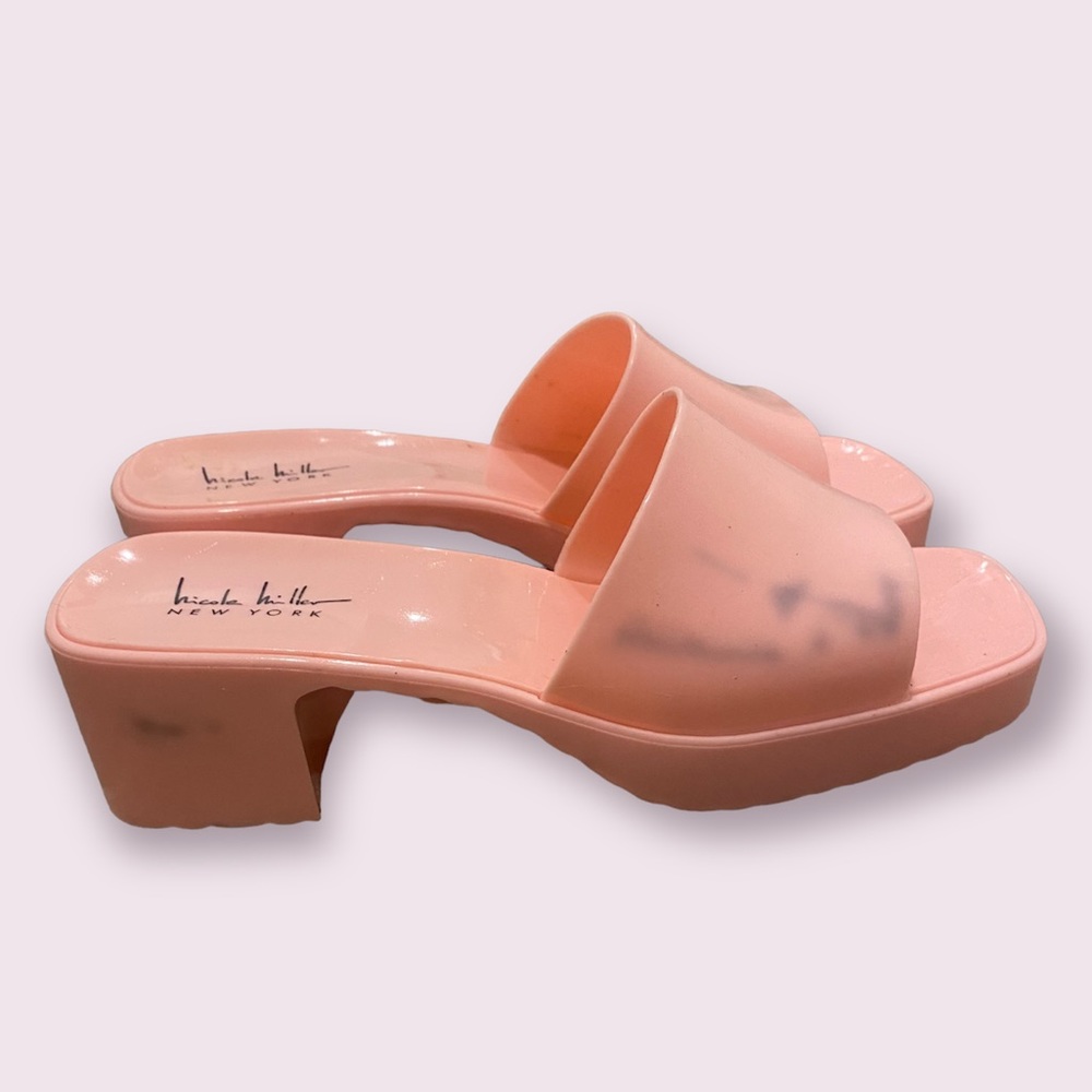 Nicole Miller Rubber Sandals, Light Pink, Women’s Size 9 - Picture 6 of 6
